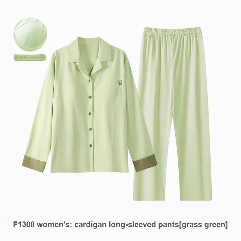 ZAO FU NIAO Pajama Set Women's Grass Green-1