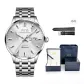 Silver Case White Dial Steel Band[Standard Watch Box+Strap]