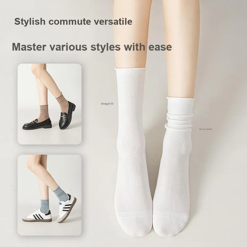 MIIOW Mid-Calf Socks Women's 2 Pack-11