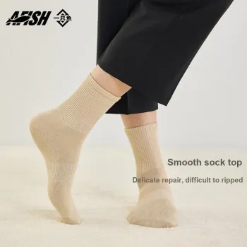 AFISH Mid-Calf Socks Men's 5 Pairs Shopping Bags