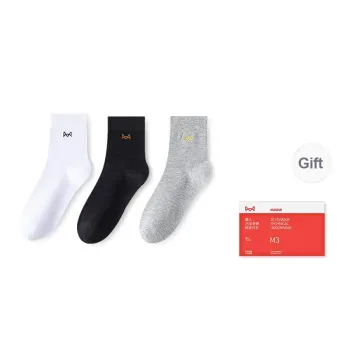 MIIOW Mid Calf Socks Men's Shopping Bag 3 Pack