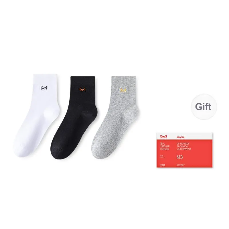 MIIOW Mid Calf Socks Men's Shopping Bag 3 Pack-0