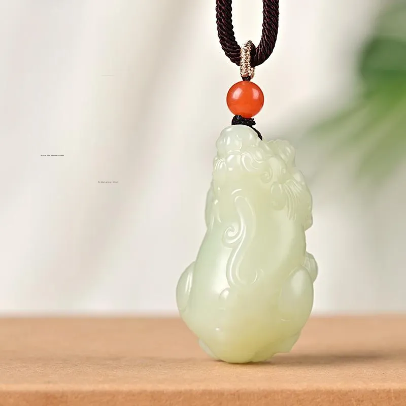 KUNYUYAO Hetian Jade Pendants Green Jade Unisex-23