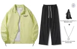 Light Yellow Clothing Sets (Comes with Necklace+Crossbody Bag)