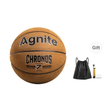Deli x ANGENAITE PU Basketball Brown Size 7 Street Training Unisex