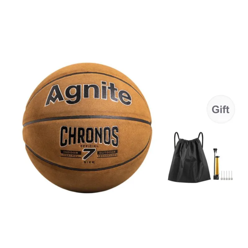 Deli x ANGENAITE PU Basketball Brown Size 7 Street Training Unisex-0