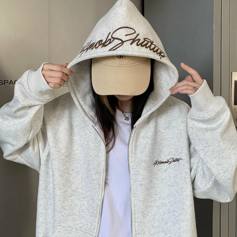 404MOB GANG Sweatshirt Unisex White Heather Gray-4