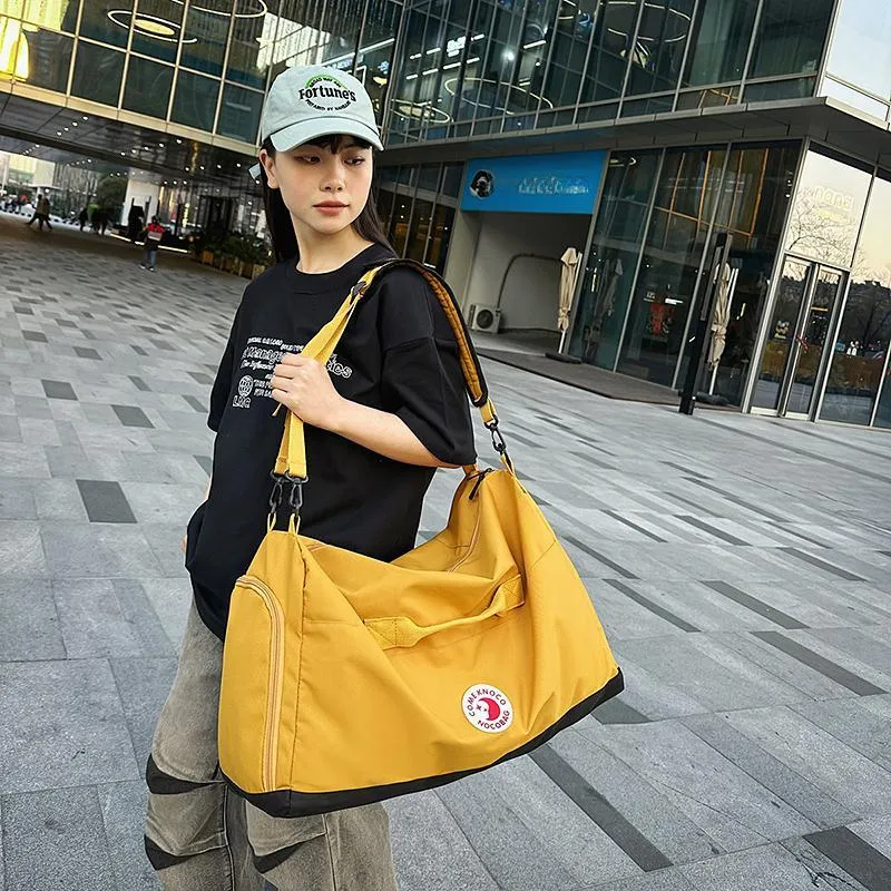GOBLIN SHARKS 1759 Nylon Backpack Travel Bag Unisex Yellow/Black/Green/Gray-2