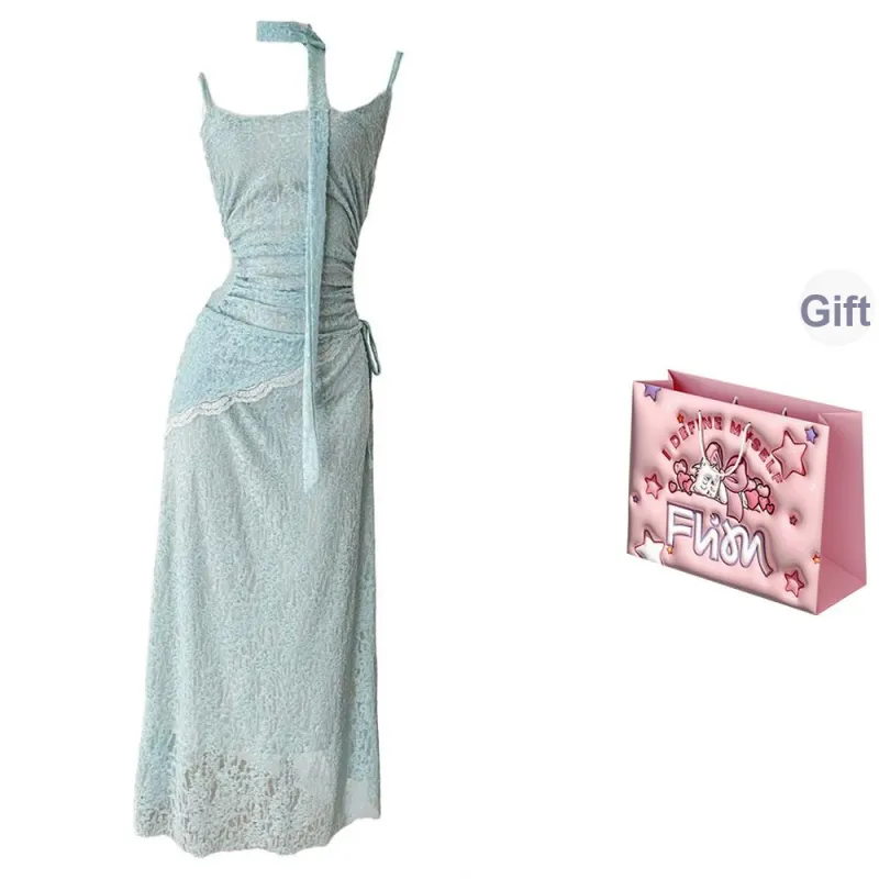 FLIM Slip Dresses Women's Blue Bear Box-0