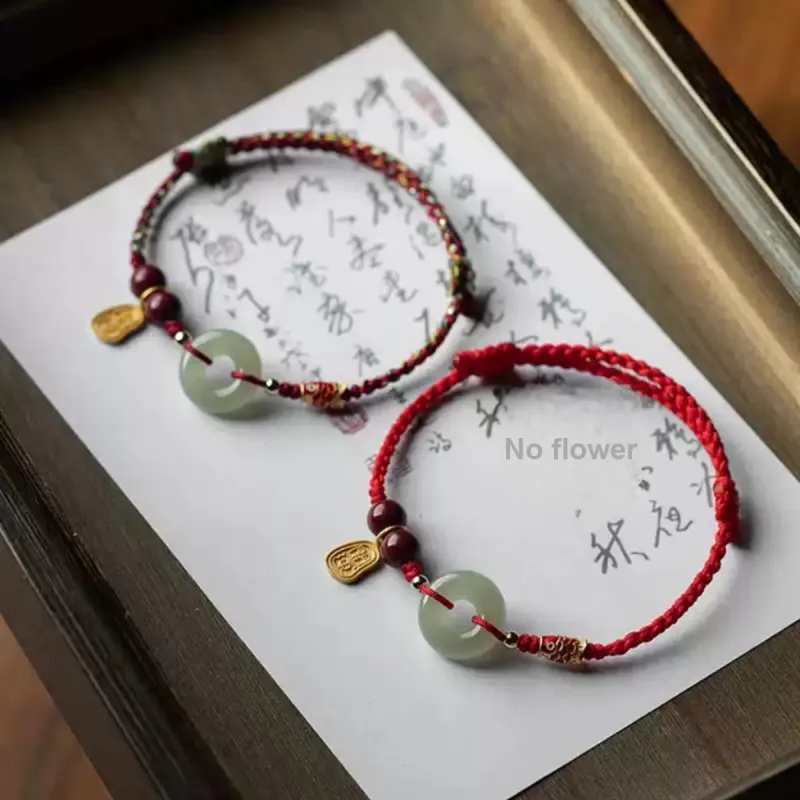 AGOVSKI Hetian Jade Bracelets Pale Greenish White Jade Unisex-5