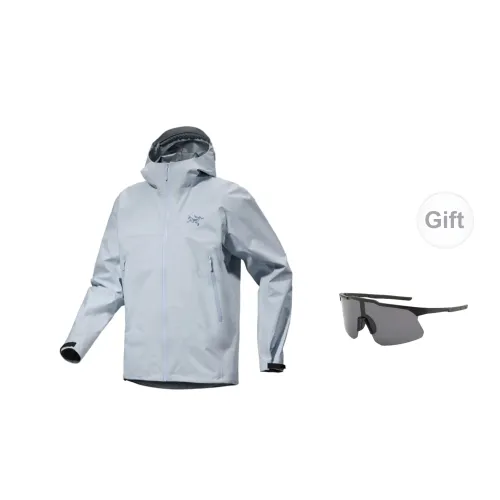 Arcteryx Beta Series Windbreaker Jackets Men Dawn Blue+Glasses Black Frame With Gray Lenses