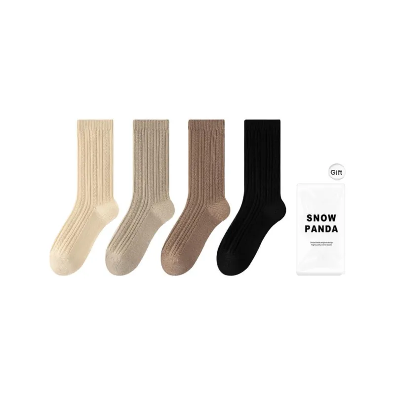 XXLLG Mid Calf Socks Women's Shopping Bag 4 Pack-0