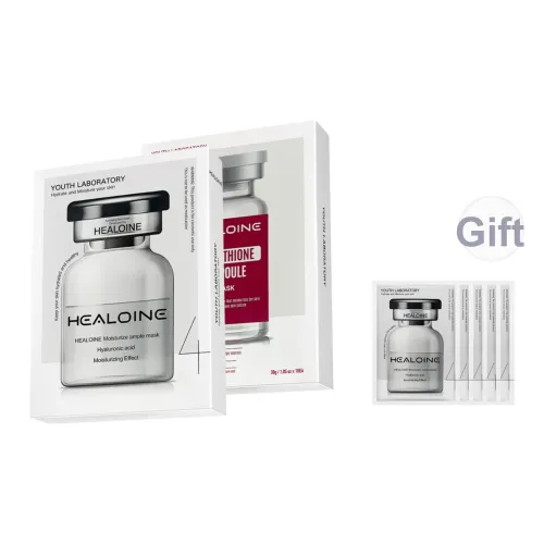 HEALOINE Xiloin Белый Росный Маска для лица Набор Успокаивающий Увлажняющий и Гидратирующий для Нормальной кожи 10 шт. Коробка