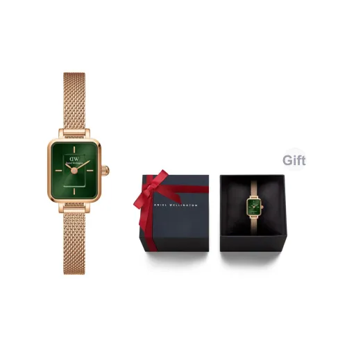 Daniel Wellington DW Женские часы Кварцевый механизм Нержавеющая сталь Ремешок 15,4*18,2 мм Зеленый циферблат