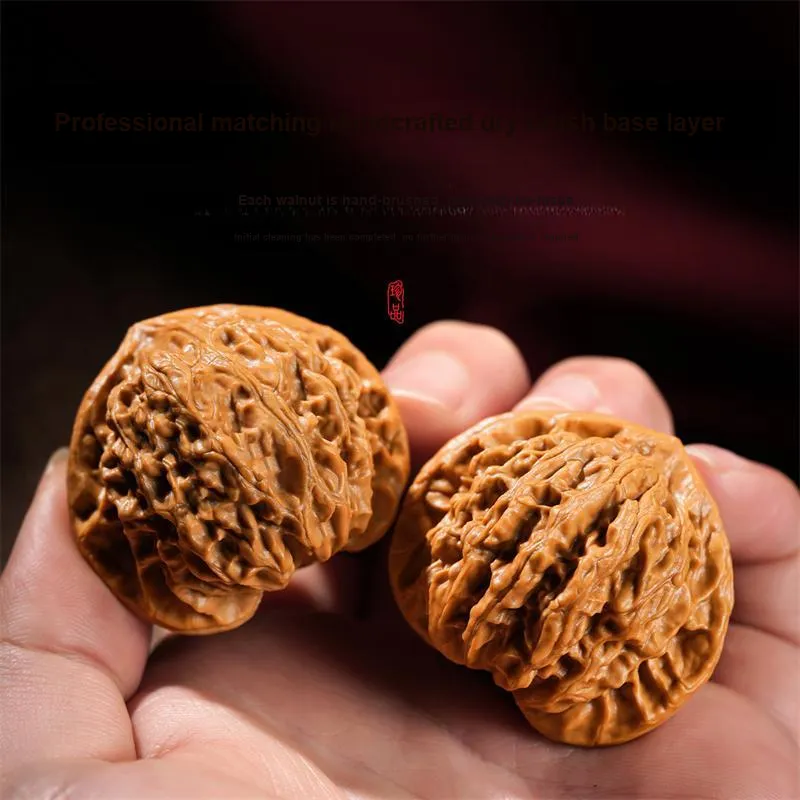 FANGYUANXIAOFU Walnut Fine Handicraft Dry Wipe Base Layer, Play With Hand Held Items, Stress Relieving Tool Unisex-2