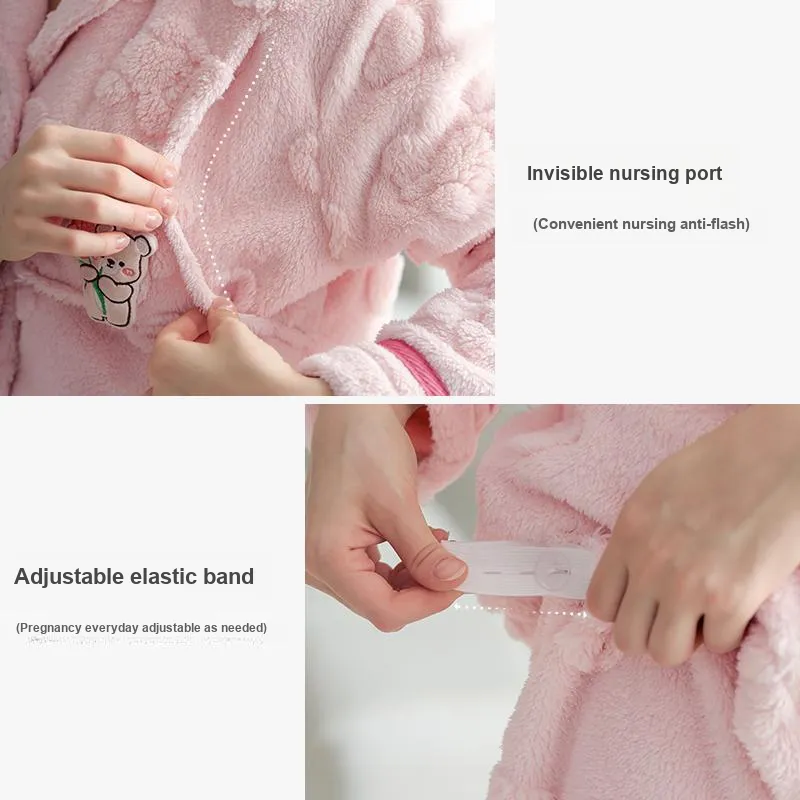FENTENG Pajama Set Women's Light Pink-2
