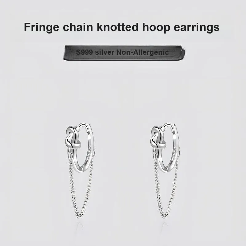 KEMLAIDA 999 Fine Silver Earrings Women's-4