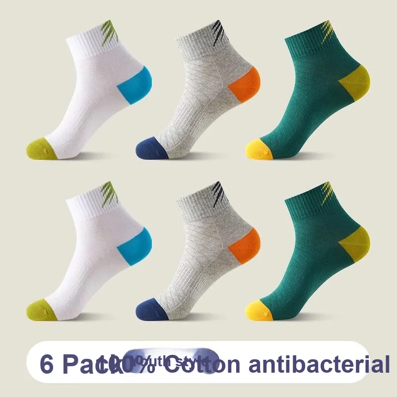H YXIANG Mid Calf Socks Unisex 6 Pack-3