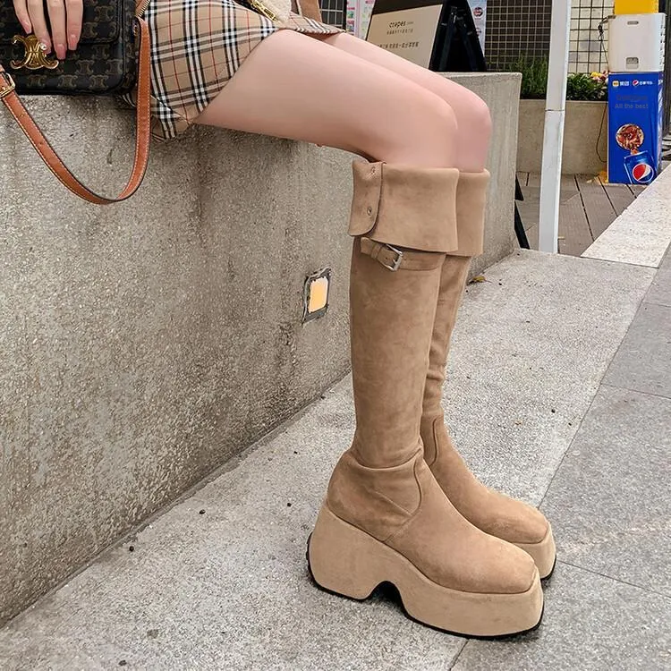 JIUXINGDAO Over the knee Boots 8.5cm Women's-7