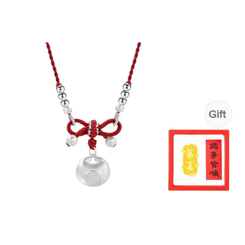 Chongqing Gold Store S999 Fine Silver Necklaces Women's-5