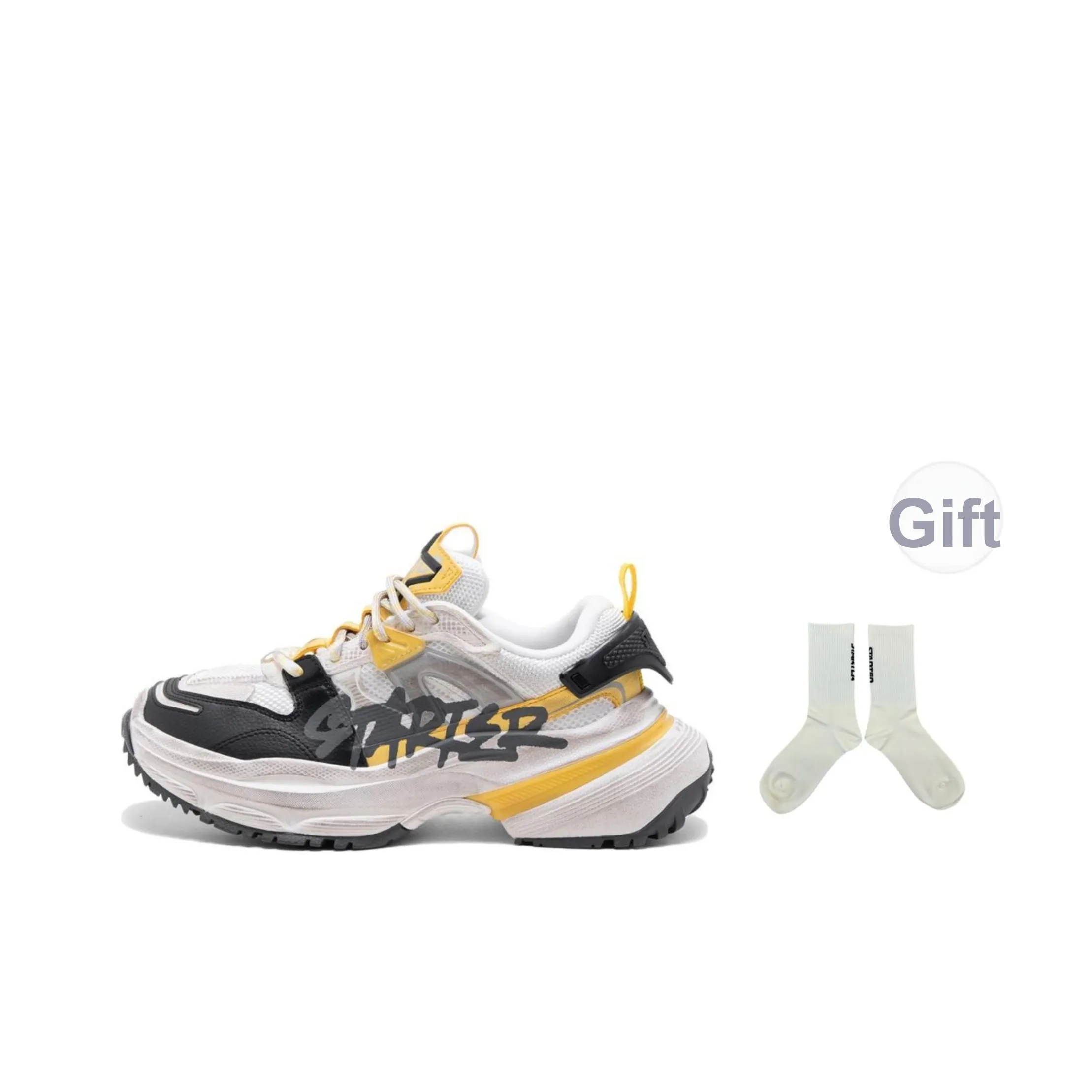 STARTER Slip-resistant Abrasion-resistant Low Top Footwear Cushioned Sole Unisex Black White STARTER Противоскользящий Аbrasion-resistant Низкий Топ Обувь с амортизирующей подошвой Унисекс Черный Белый