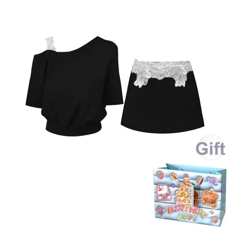 KUNZHUDAXIANG Skirt Set Women's-17