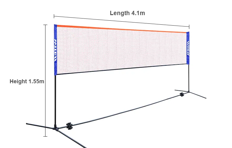 WITESS Foldable And Portable Badminton Nets Alloy Tube Indoor And Outdoor 2.1m 6.1 Beige-19