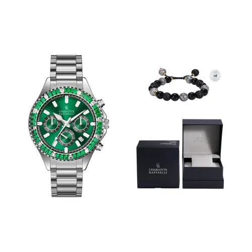 CHARLOTTE RAFFAELLI Кварцевый механизм Мужские часы Classic Collection 42мм*42мм*14мм Зеленый