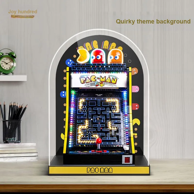 LIGHT YOUR BRICKS LeiYiBai Compatibility Building Block 10323 Pac-Man Arcade Game Display Case Model Accessories-2