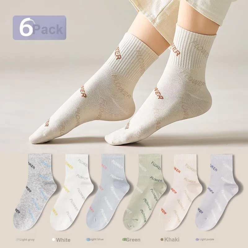Lanza Mid Calf Socks Women's 6 Pack-3