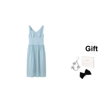 Fstudio Korean Style Soft And Elegant Outfit V Neck Design Slip Dress Women's