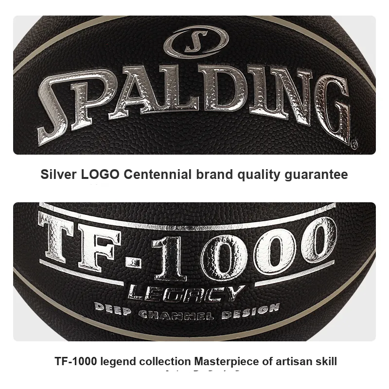SPALDING TF Collection TF 1000 74 520Y PU Elite Quality Basketball Black Size 7 Training Match Unisex-4