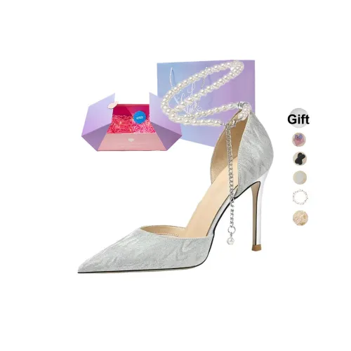 NTOZE Высокие каблуки Женские Серебряные