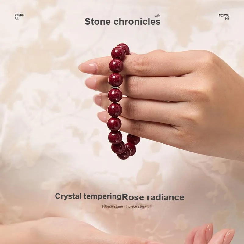 Stone Notes Reconstructed Cinnabar Bracelets Women's-4