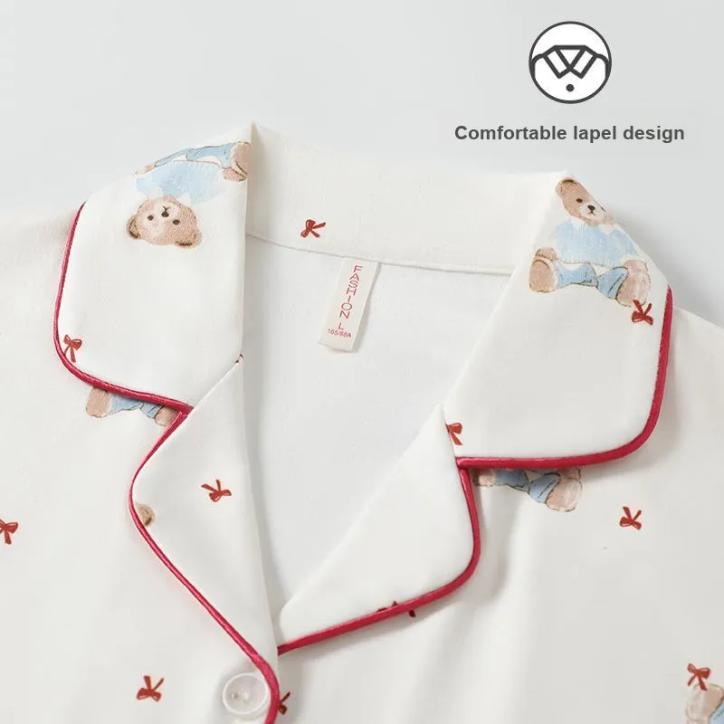 Maultiay Pajama Set Women's Gift Box Set White-4