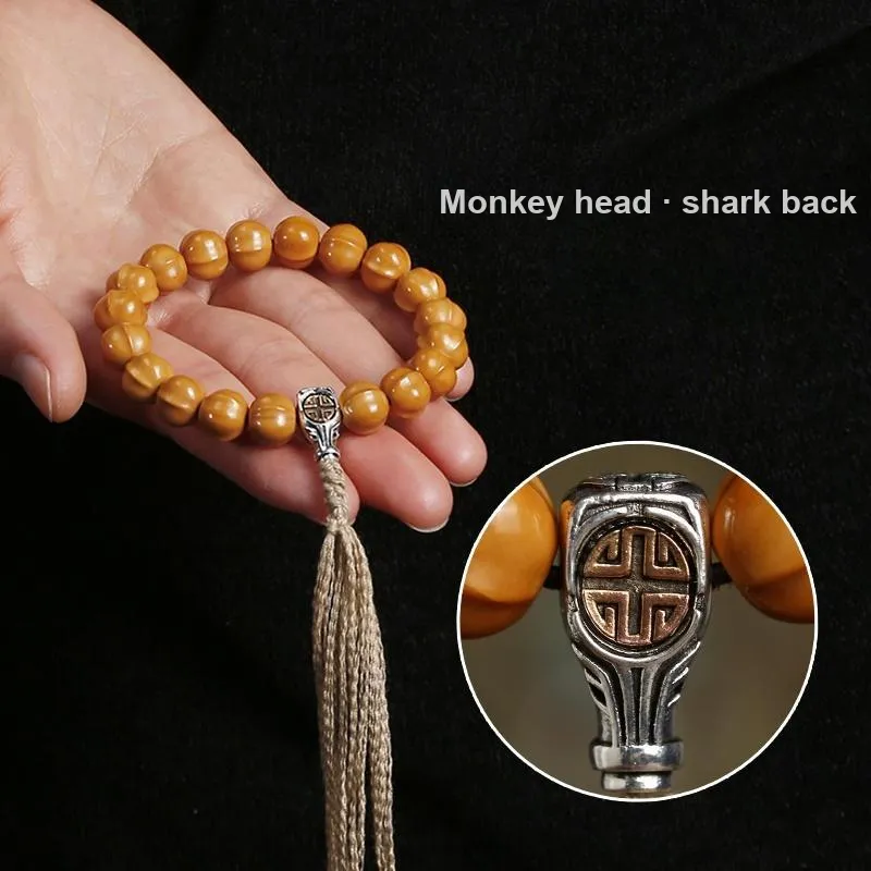 PINK U Monkey Head Walnut Bracelets Unisex-1
