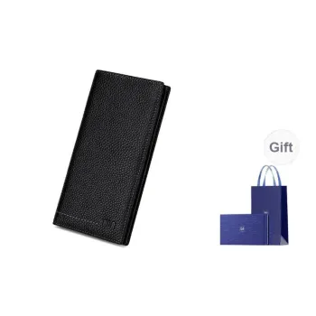 HLA Genuine Leather, Cow Leather Long Wallet, Wallet, Wallet Regular Men's Black
