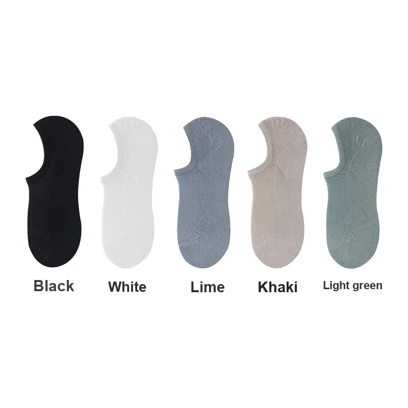H YXIANG No Show Socks Men's 5 Pack-3