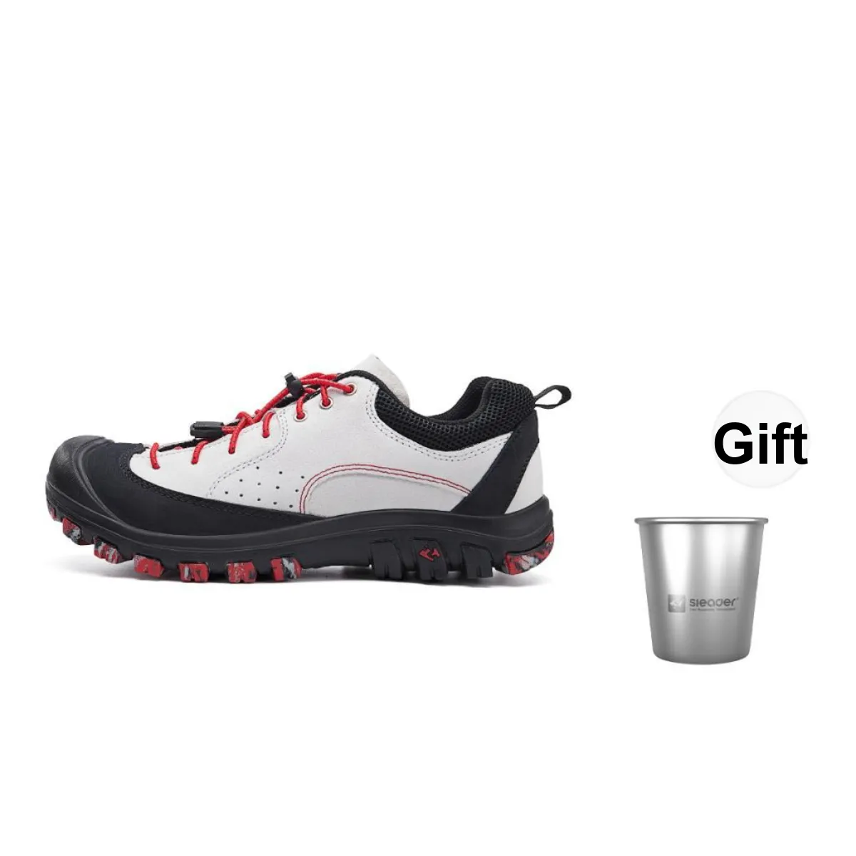 SLEADER Earth Series Abrasion Resistant Slip Resistant Low top Outdoor Shoes Unisex Jupiter Red