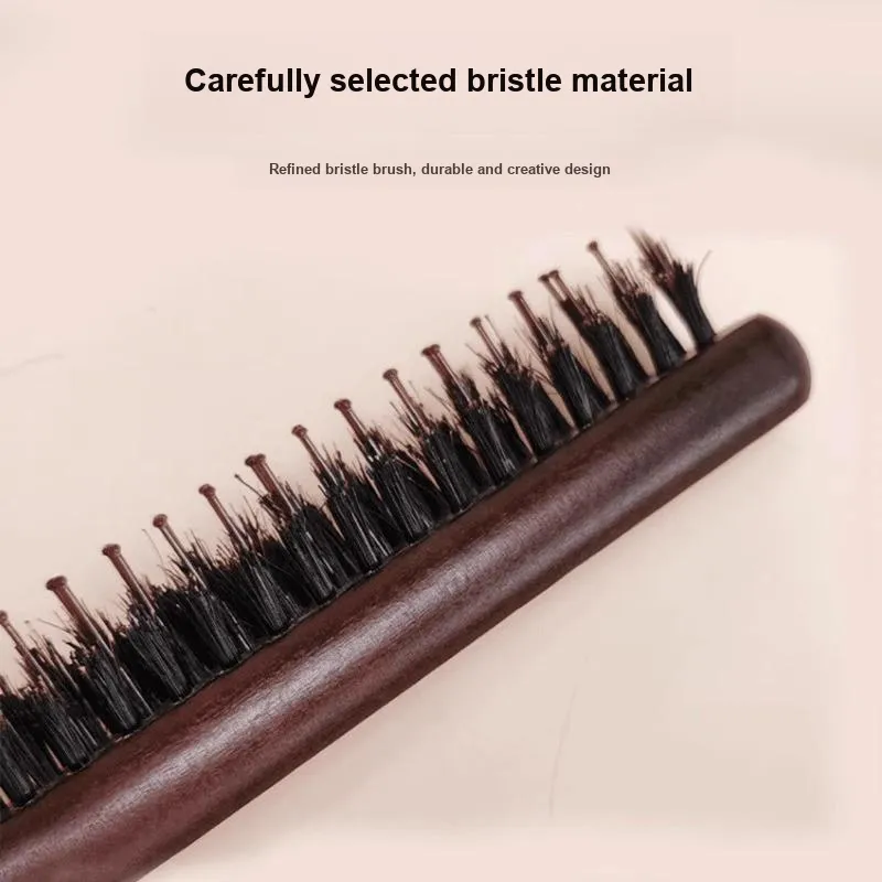 GOODY Fine Toothed Brush For Pig Bristle Hairdressing Tools Fluffing Styling-1