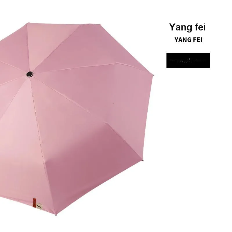 RABBITUU High Value Portable Manual Umbrella Sun Umbrella Foldable Solid Color Dual Use For Sunny And Rainy Days-10