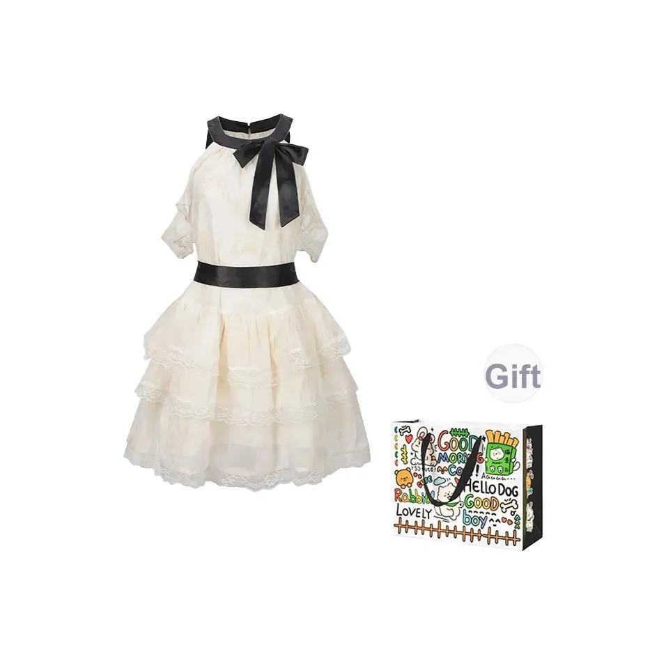 Dippanis Без рукавов Платье Женское Абрикосовое