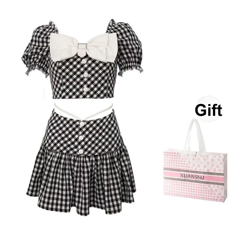 XUANSHU Two Piece Skirt Sets Women's-0