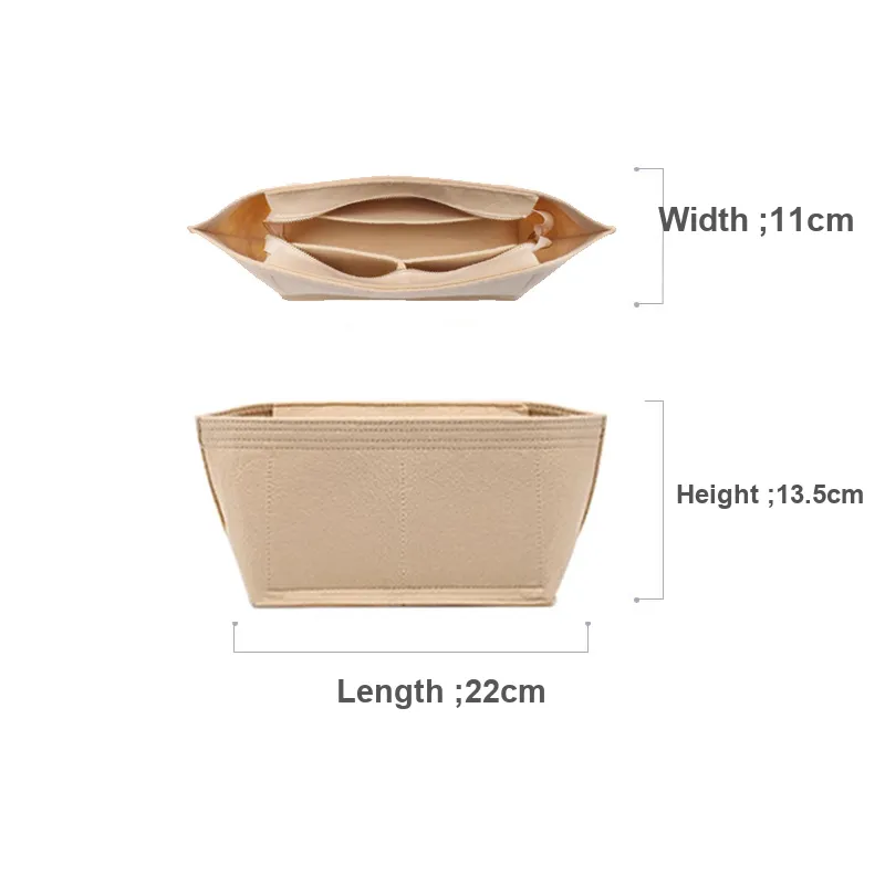 Luxury Care Artisan Workshop Felt Interior Pocket Shoulder Strap Accessories Bag Accessory Women's Ecru-2