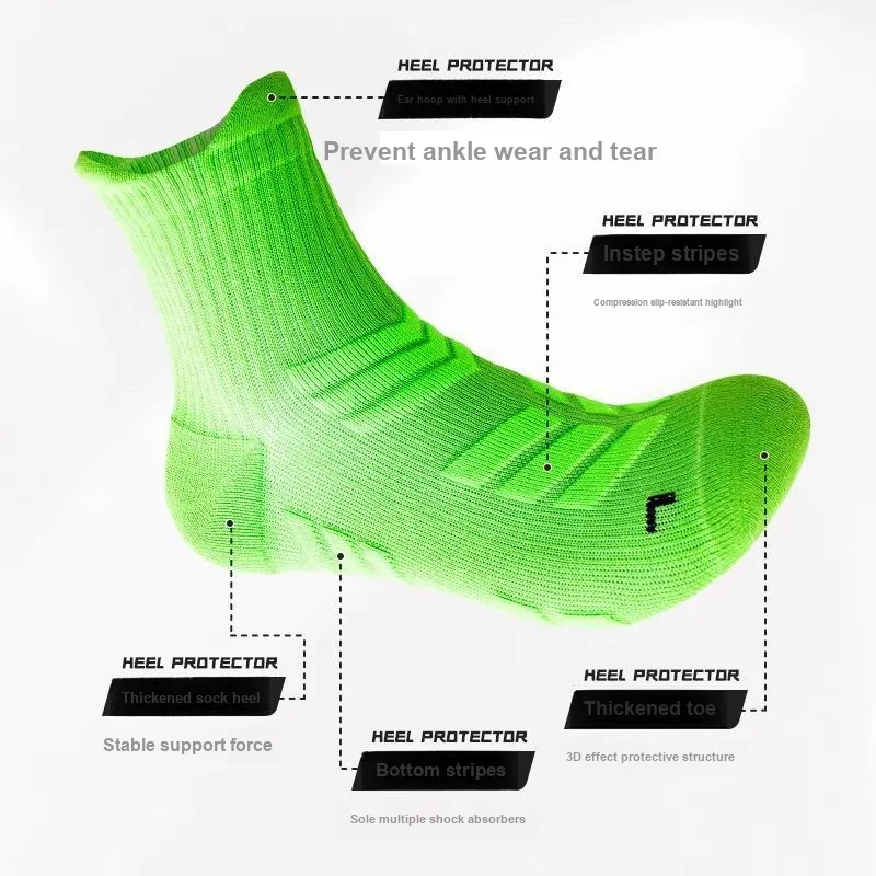 Gentle Welcome Basketball Socks Unisex 5 Pack-13