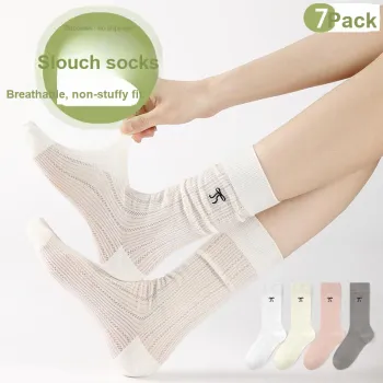 MIIOW Trend Party Series Mid Calf Socks Women's Shopping Bag 7 Pack