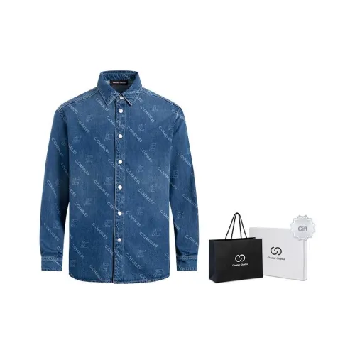 Chester Charles Рубашка Мужская Синяя