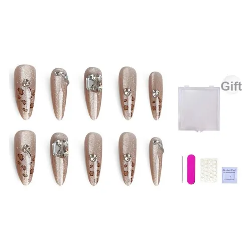 ORANOT Wild leopard С принтом Ногти Стикер Премиум Осветляющий Кошачий глаз Стразы Украшенный Роскошный