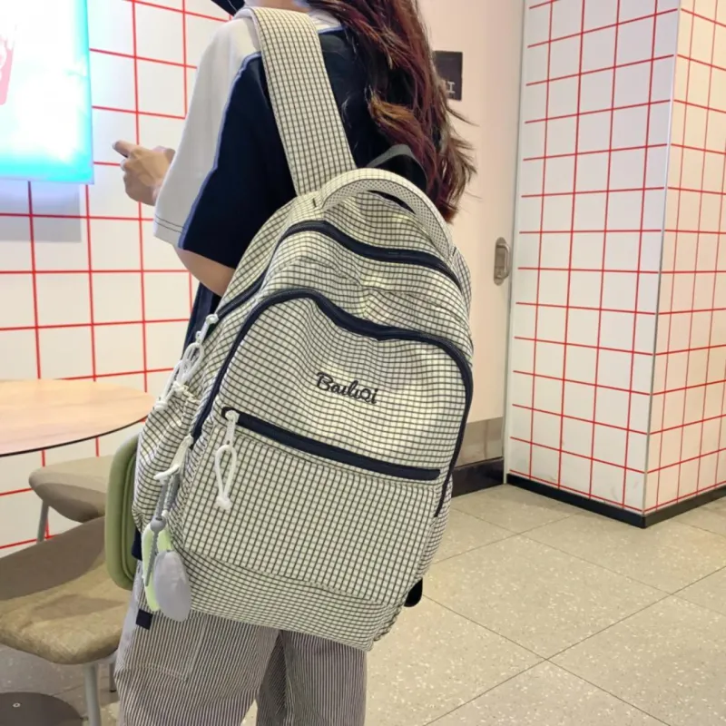 BAODIDAISHU Nylon Backpack Regular Women's Black/Green/Blue/Brown-1