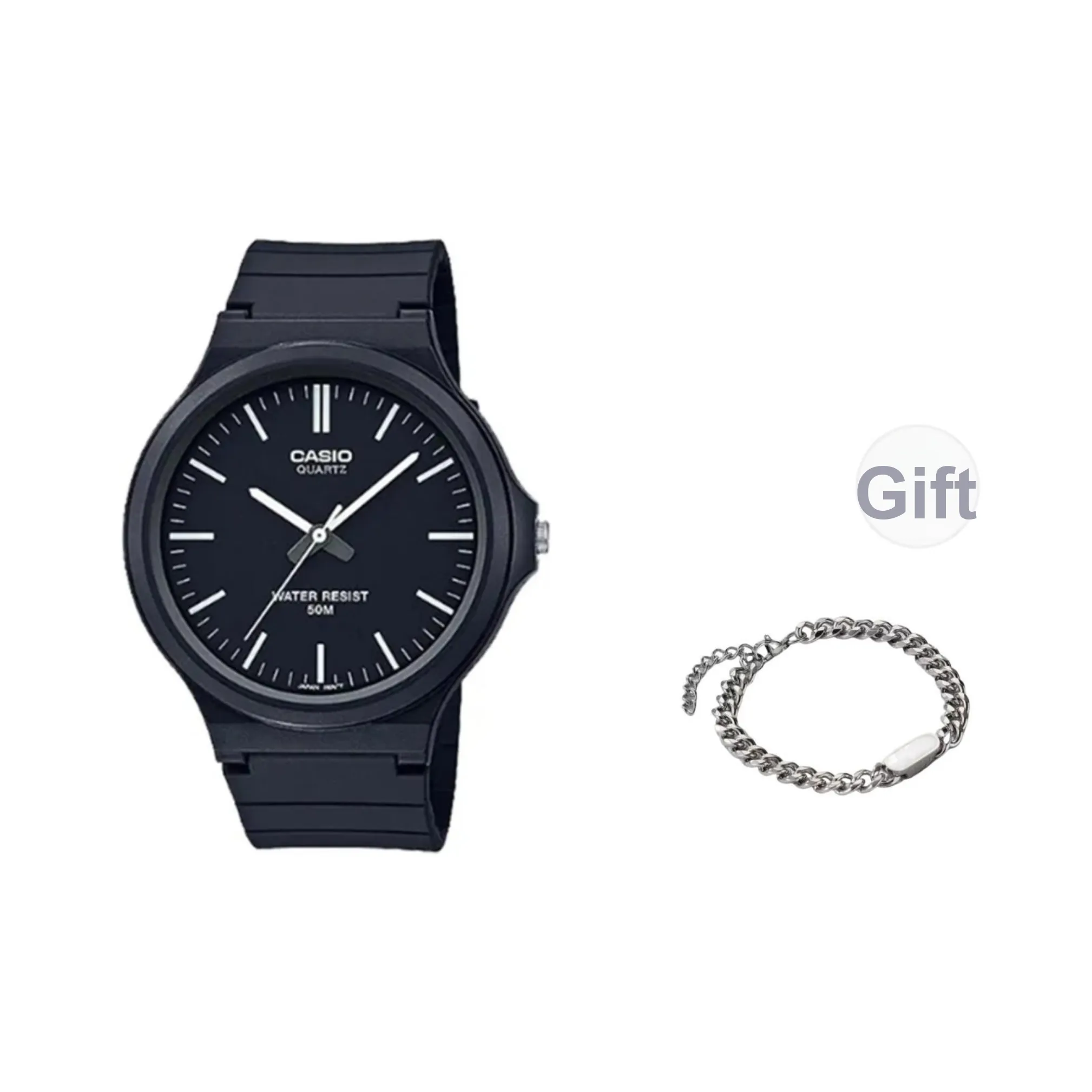 CASIO Кварцевый механизм Часы Мужские Черный циферблат